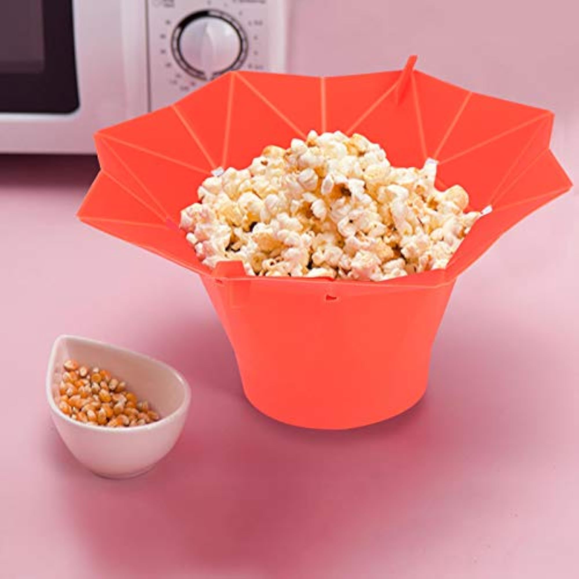 Folding Popcorn Machine, Red Popcorn Bowl